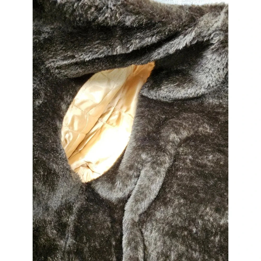 VINTAGE Robert Lewis Jacket Mens 38 Brown Suede Faux Fur Bomber Shearling